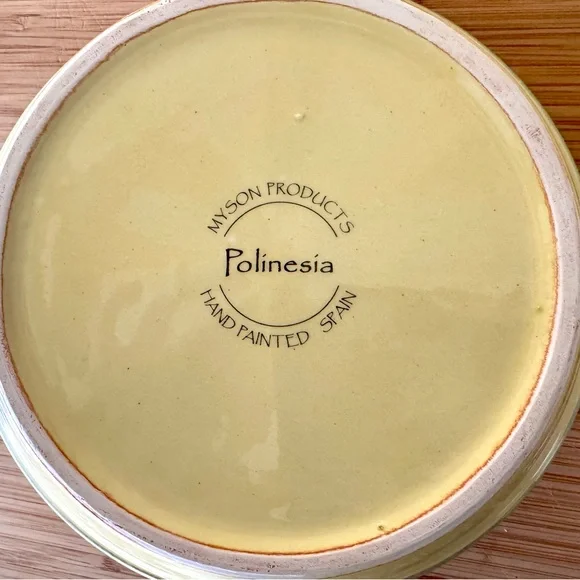 Handcrafted Ceramic Plate Set with Floral Design - Picture 4 of 4